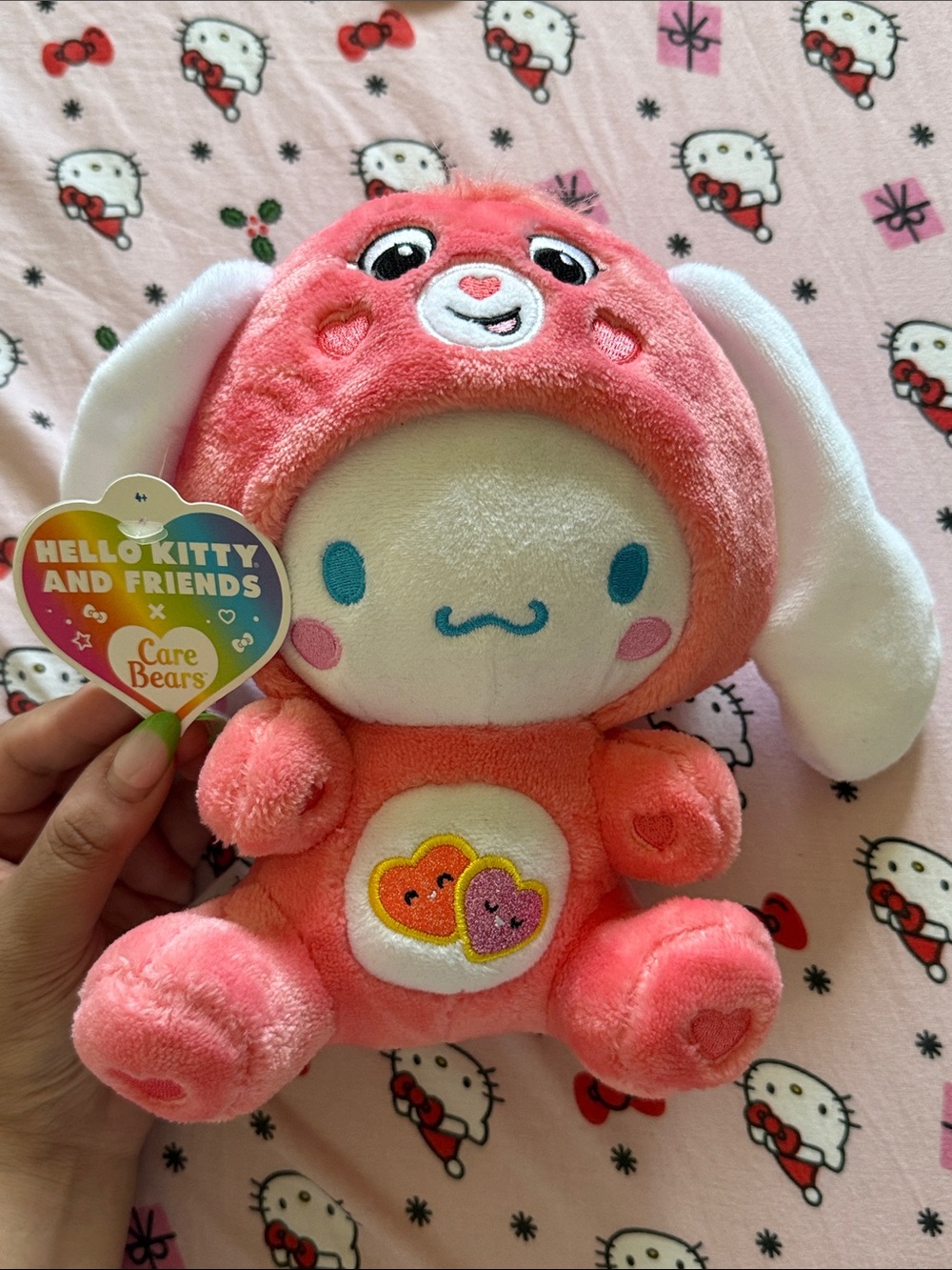 Sanrio x Care Bears Pink Cinnamoroll Bunny Plush Toy
